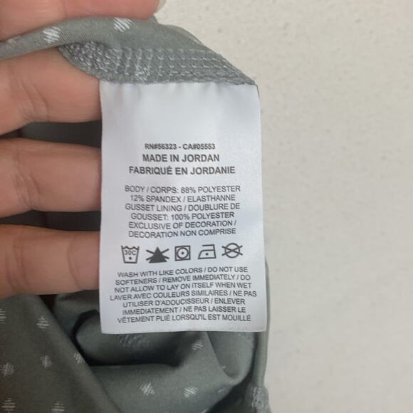 Nike women's large leggings twist front sage green polka dot sunburst athletic - Picture 7 of 10